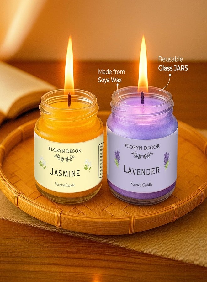 Floryn Decor مجموعة هدايا شموع معطرة فاخرة من فلورين ديكور في برطمانات زجاجية | مجموعة شموع معطرة من 6 قطع | عبوة من 6 برطمانات صغيرة معطرة للغاية (عبوة من 6 قطع)، عطرية - Image 4