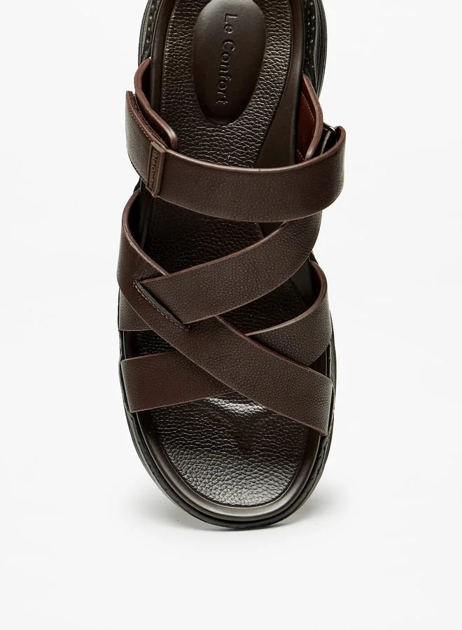 Le Confort Men's Cross Strap Slip-On Sandals