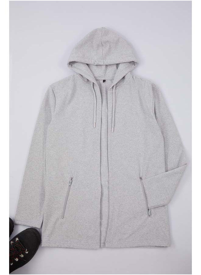 Grey Melange Zippered Hooded Sweatshirt/Cardigan TMNAW21HI0211 - pzsku/Z20B42ABE3F4ABD832D9CZ/45/_/1737375861/4571a958-46cc-454e-891e-29cdfab6970a