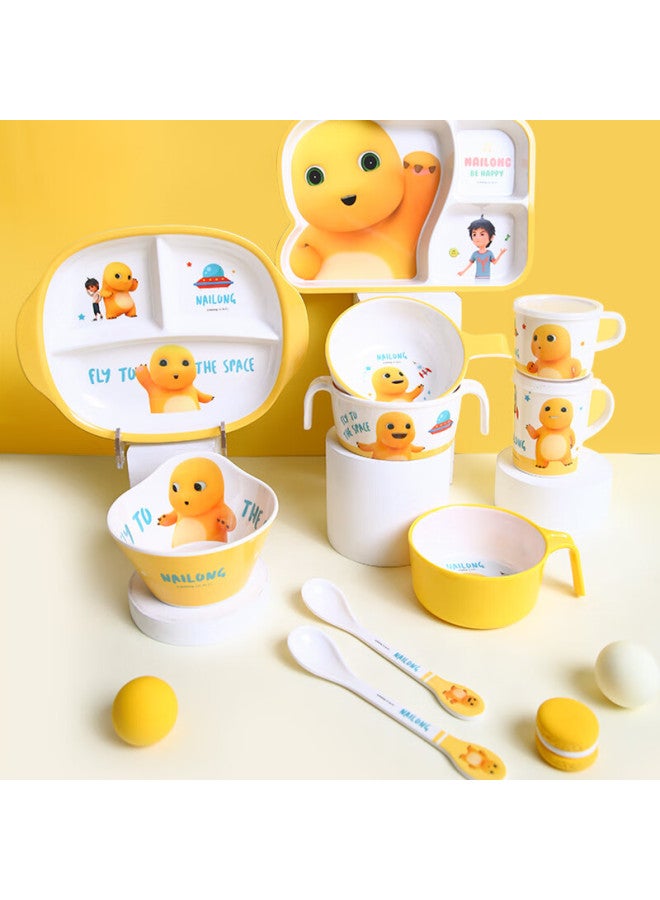 Wuhemai Children's Tableware Divided Plate, Baby Eating Bowl, Boys' Home Use Anti-fall Anti-scald Cute Complementary Food Bowl - Image 4