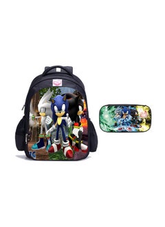 New product cross-border two-piece set 3D digital color printing casual primary school student schoolbag + pencil bag,2-5-Large + pencil case