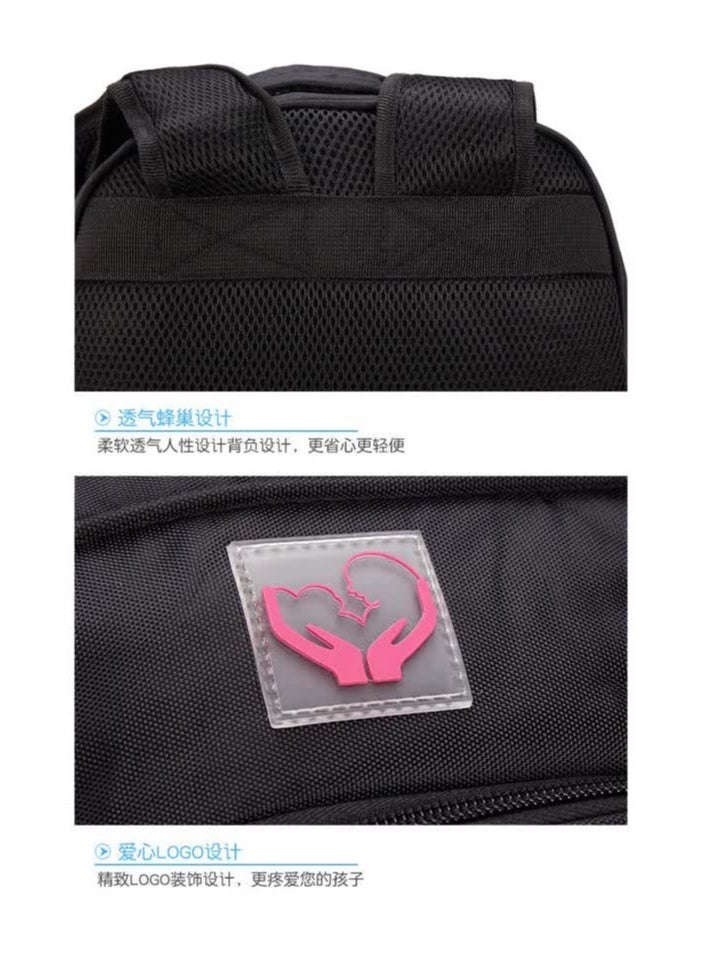 Generic - New product cross-border two-piece set 3D digital color printing casual primary school student schoolbag + pencil bag,2-5-Large + pencil case - Image 1