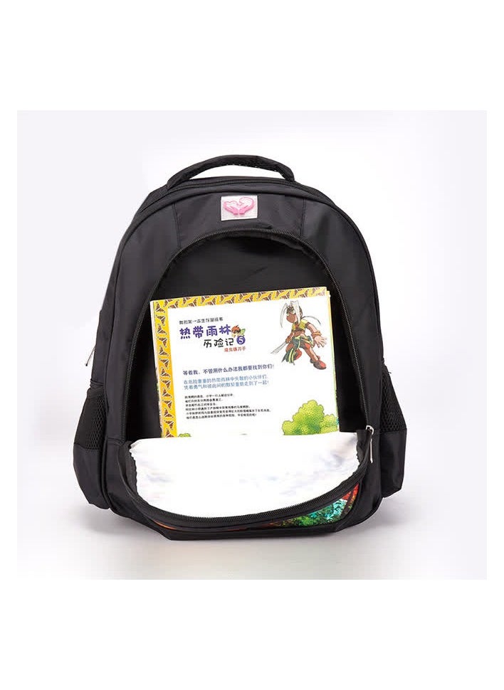 Generic - New product cross-border two-piece set 3D digital color printing casual primary school student schoolbag + pencil bag,2-5-Large + pencil case - Image 1