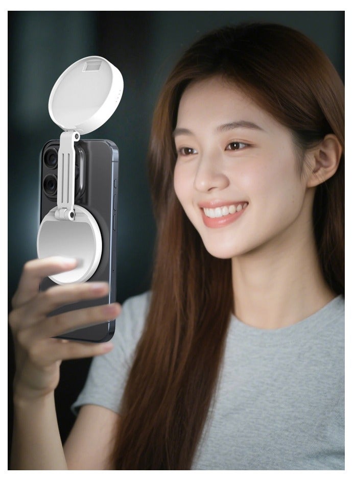 LED Video Light,Computer Light for Meeting Video Light,Multi-Angle Adjustable & Splicable Multi-Functional Pocket Fill Light LED Selfie Light with Clips Portable Phone Light for Video Shooting Vlogging Kit,3 Colors 1800mAh Battery, Fill Light for Phone Photo Camera Computer Laptop TikTok Makeup Video Call，pink - Image 4