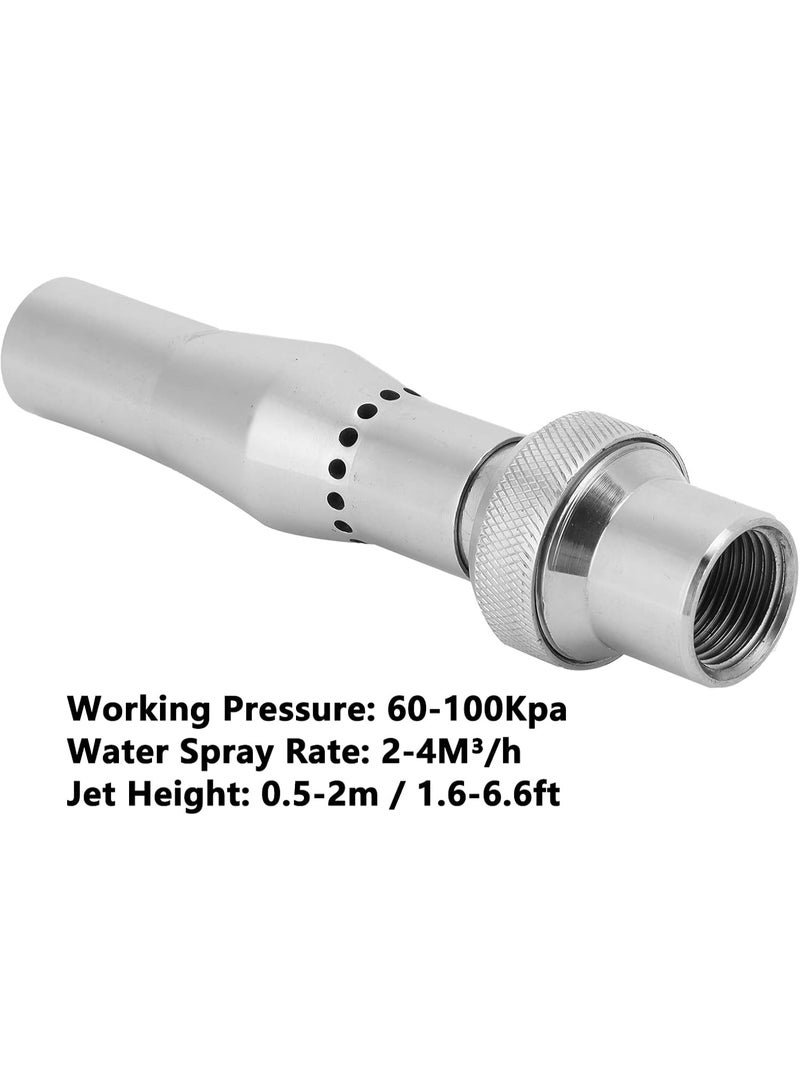 فوهة نافورة بقياس بوصة واحدة، رأس فوهة نافورة من الفولاذ المقاوم للصدأ بخيط أنثوي، فوهة رش مياه رغوية فقاعية، رأس رش للحديقة والبركة لمنتزهات الملاهي والمتاحف والمكتبات - Image 3