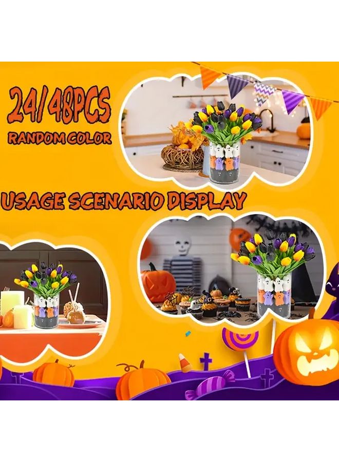 24 Pieces Halloween Vase Filler Decoration Set Thanksgiving Ghost Table Centerpiece For Day Of The Dead Party Decor - Image 5