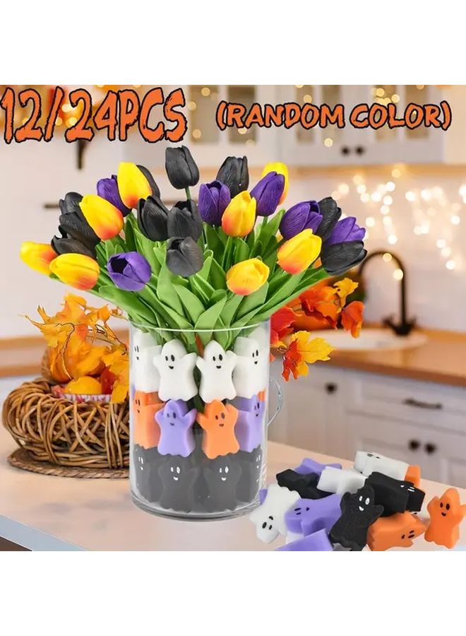 24 Pieces Halloween Vase Filler Decoration Set Thanksgiving Ghost Table Centerpiece For Day Of The Dead Party Decor - Image 1