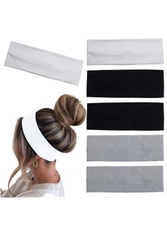 6 Pcs Headbands For Women Hair Cotton Headband Non-Slip Stretchy Elastic Head Wrap Holder Hair Accessories Black White Grey Color - pzsku/Z20B464F5909BAA898138Z/45/_/1734182900/578e3110-7ba9-4657-b27e-0a350899ff8a