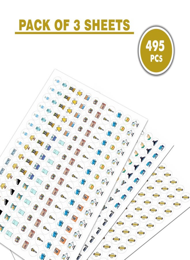 Twinster Transparent Stickers for Switch Board for Home 32 Designs Wall Switches Decoration, 495 Stickers Contain All Common Switch Stickers - Image 3