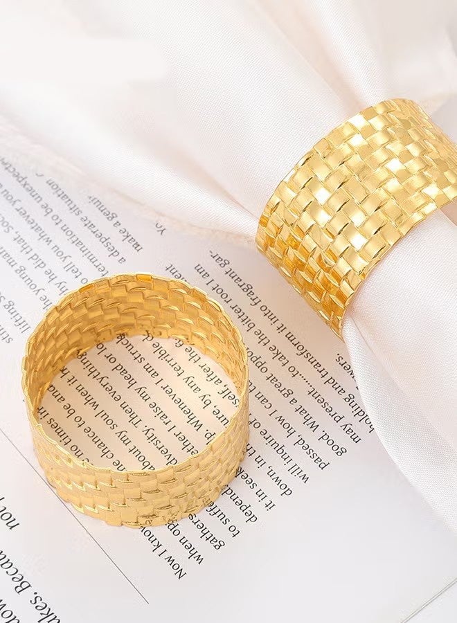 واي جيه 6 قطع حلقة منديل مشبك منديل لتزيين طاولة العشاء لحفلة عشاء أو زفاف - Image 2