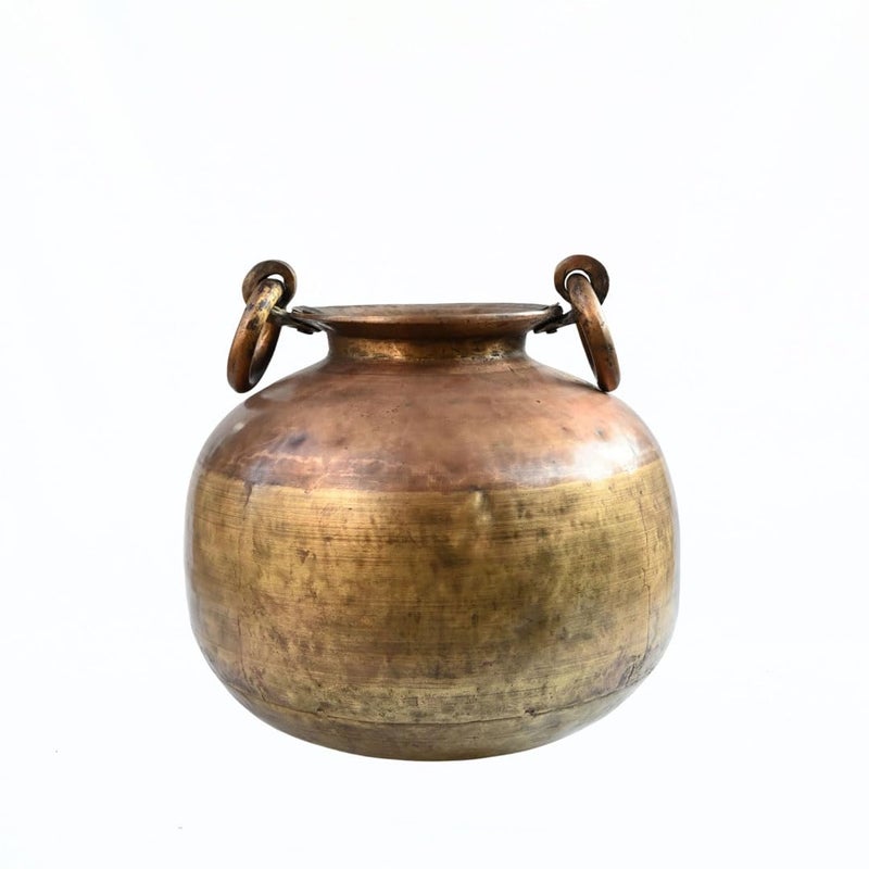 Indune Lifestyle Indune Lifestyle Antique Heavy Copper and Brass Vessel  - Image 3