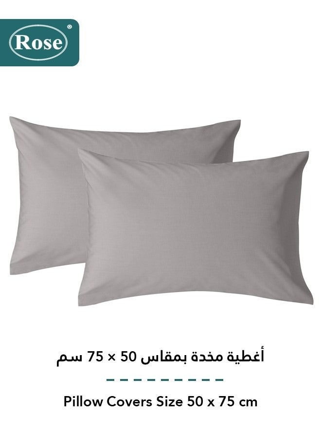 روز طقم ملاية سرير فاخر من روز، مقاس كينج 200×200+38 سم، مع كيسي وسادة، قماش مايكروفايبر ناعم وقابل للتنفس، أسود - رمادي فاتح - Image 4