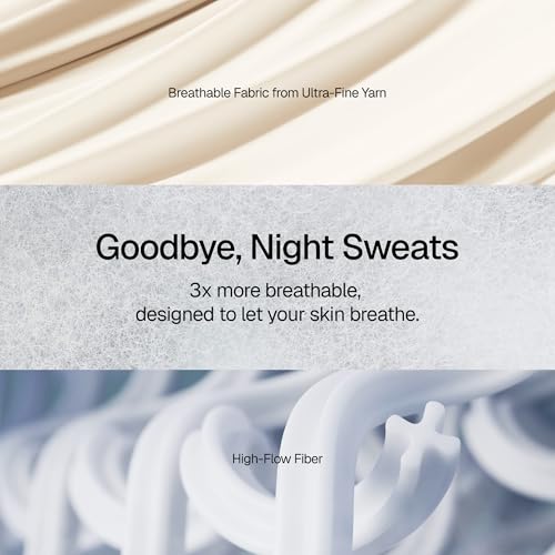 Bedtter Cooling Comforter Queen Size, Cooling Blankets for Hot Sleepers & Night Sweats, Dual-Sided Cool Tech, Lightweight Breathable & Soft Summer Comforter, Cold Bed Blanket, 90x90 Inches, Ivory - Image 4