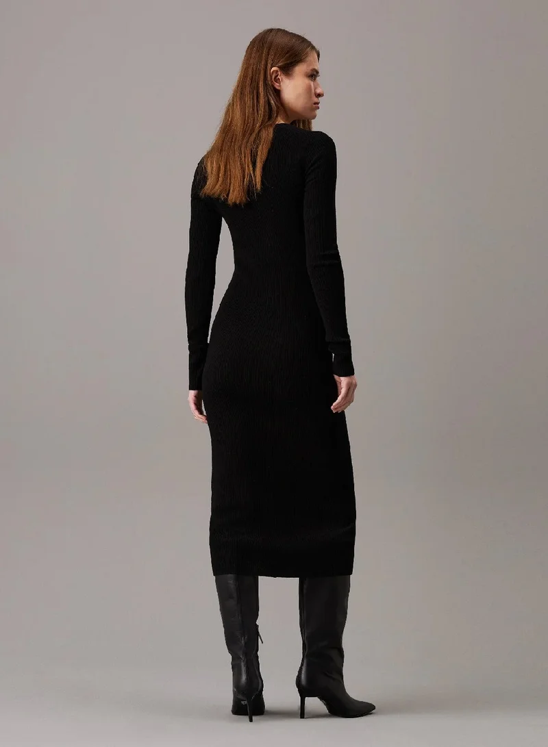 CALVIN KLEIN Slim Wool Bodycon Dress