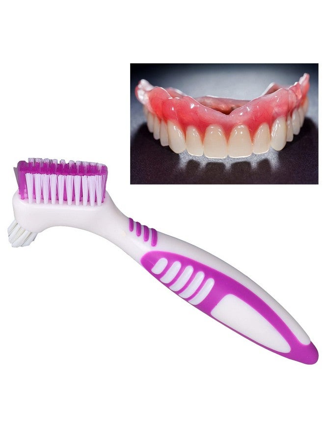 Betued Denture Cleaning Brush,Double Sided Toothbrush,False Teeth Cleaning Brush,Double Sided Portable Denture Toothbrush for False Teeth Cleaning Denture Care Denture Cleaner - Image 3