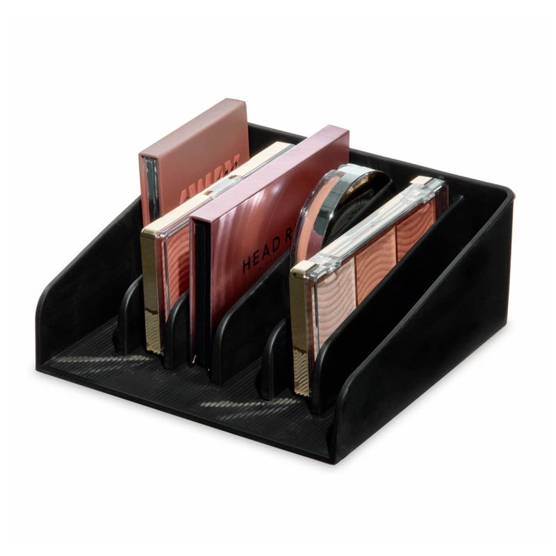InterDesign iDesign The Sarah Tanno Collection Silicone Makeup Palette Holder and Cosmetic Organizer, Black - Image 1