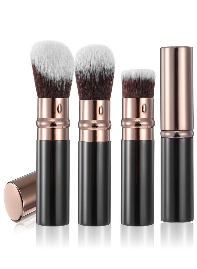 Yolev 3Pcs Retractable Kabuki Brush Travel Foundation Blush Brush Retractable - Image 1
