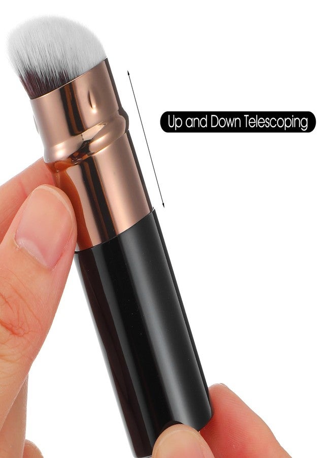 Yolev 3Pcs Retractable Kabuki Brush Travel Foundation Blush Brush Retractable - Image 3