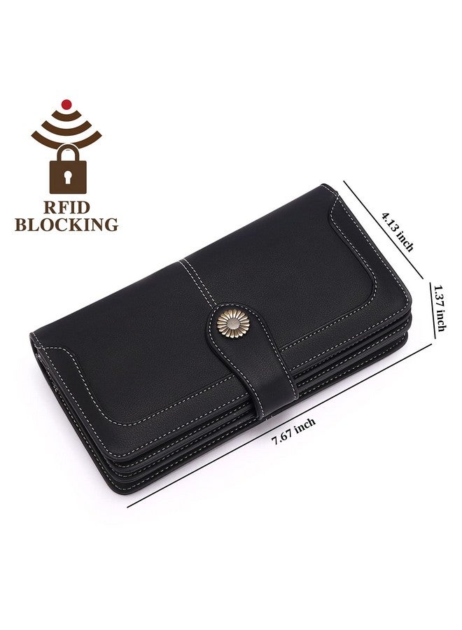 FALAN MULE Women'S Wallet Genuine Leather Rfid Blocking Large Capacity Trifold Ladies Wallet Wristlet Clutch Card Holder - Image 4
