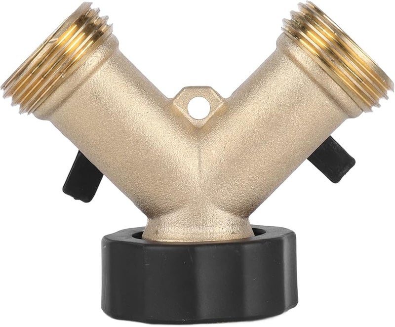 مقسم Y لخرطوم الحديقة النحاسي الثقيل 3/4 بوصة بمخرجين للضغط العالي - Image 3