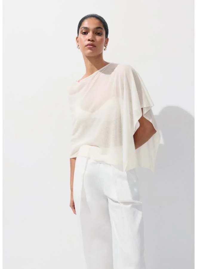 Mango Asymmetrical Knitted Cape