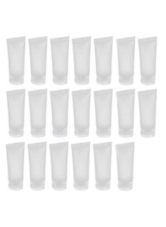 20Pcs Emply Plastic Cosmetic Soft Tube Vial Bottles With Flip Cover Makeup Travel Sample Packing Storage Holder Container For Facial Cleanser(100Ml/3.4Oz)