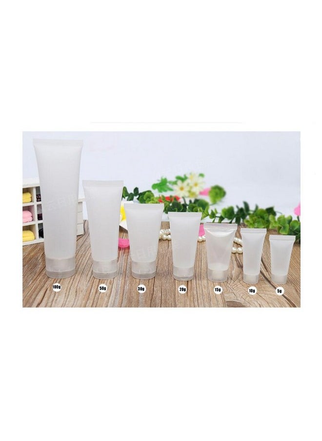 UPSTORE - 20Pcs Emply Plastic Cosmetic Soft Tube Vial Bottles With Flip Cover Makeup Travel Sample Packing Storage Holder Container For Facial Cleanser(100Ml/3.4Oz) - Image 1