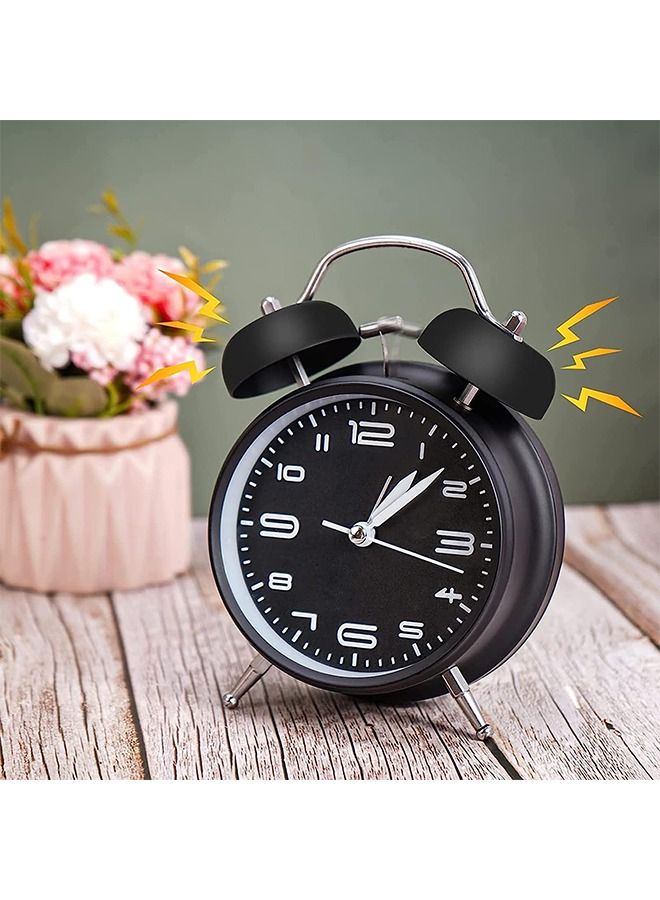Twin Bell Alarm Clock Non Ticking Backlight Battery Operated - Image 3