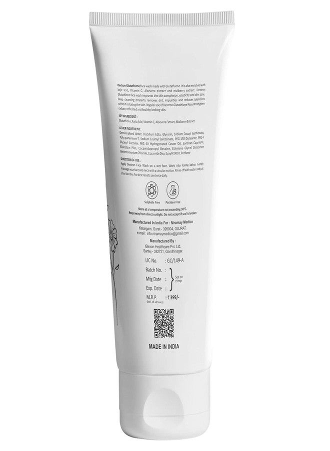 Dextron Glutathione Facewash for Effective & Safe Skin Lightening Enriched with Glutathione, Vitamin C & Kojic Acid, Aloe Vera Extract, Mulberry Extract (1) - Image 3