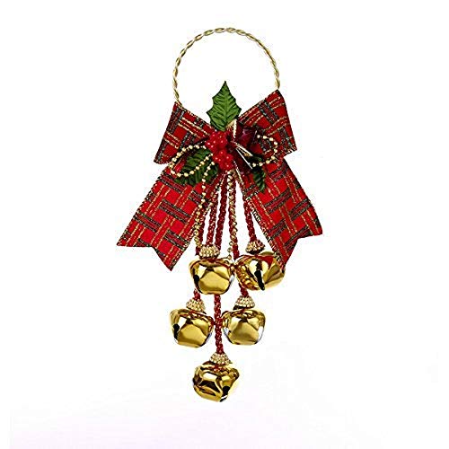 Kurt Adler Jingle Bell Door Hanger with Bow J5025 New