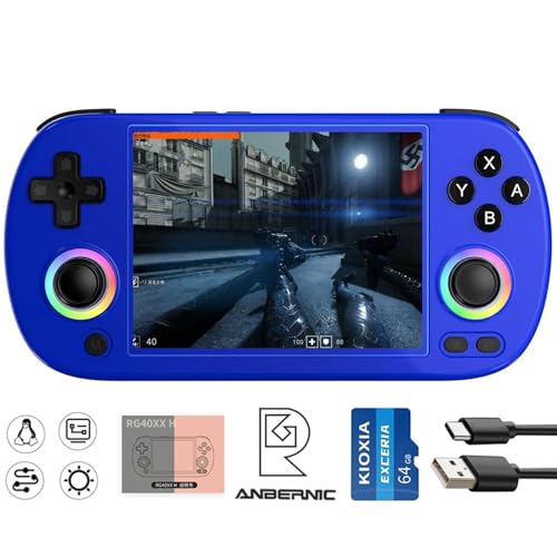 Aivuidbs ANBERNIC RG40XX H Retro Gaming Console with 4.0'' IPS Screen, 64GB TF Card, Linux 64-bit System, Supports 5G WiFi, Bluetooth, HDMI and TV Output - Image 1