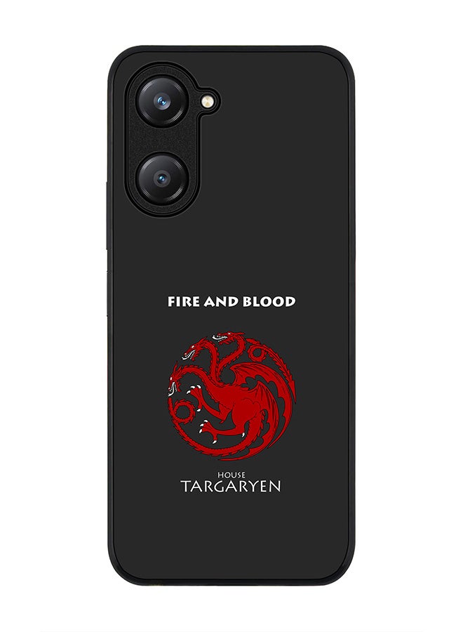 Stylizedd Rugged Black edge case for Vivo Y28s 5G / Vivo Y18 4G /Vivo Y03 4G, Slim fit Soft Case Flexible Anti Drop TPU Gel Thin Cover - GOT House Targaryen - Image 1