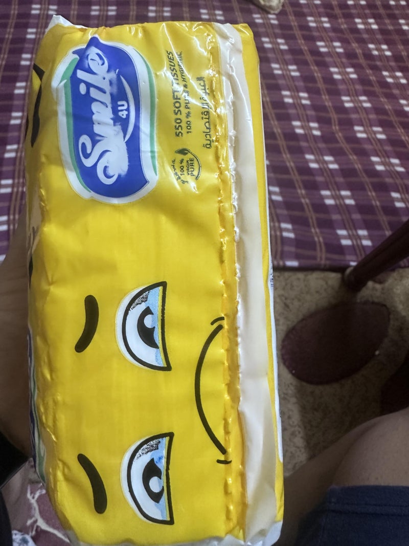 Smile 4U Facial Tissues, Soft Cotton Touch, 550 Sheets, 100% Hygienic (3 pieces) - Image 3