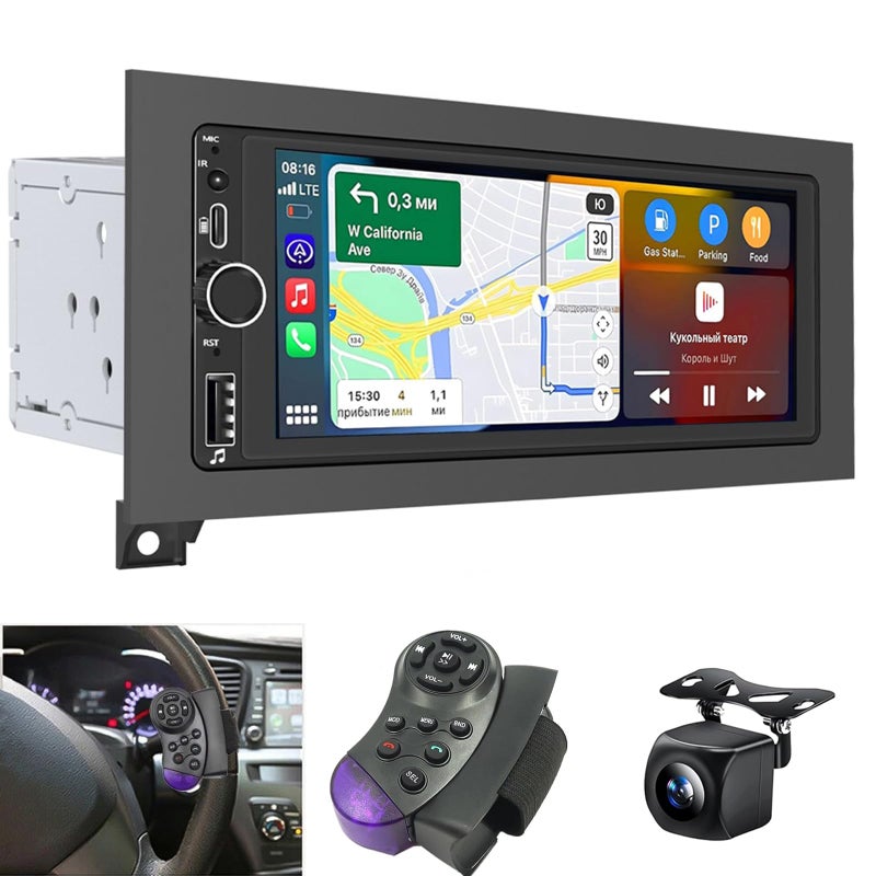 Zeminba راديو ستيريو للسيارة مع نظام GPS وكار بلاي وأندرويد أوتو لسيارات دودج رام 1500 2500 3500 من 1994-2001 أفينجر دورانجو/كارافان داكوتا 1984-2000/جيب شيروكي رانجلر 1997-2002/كرايسلر سيروس 1995-2000 - Image 1
