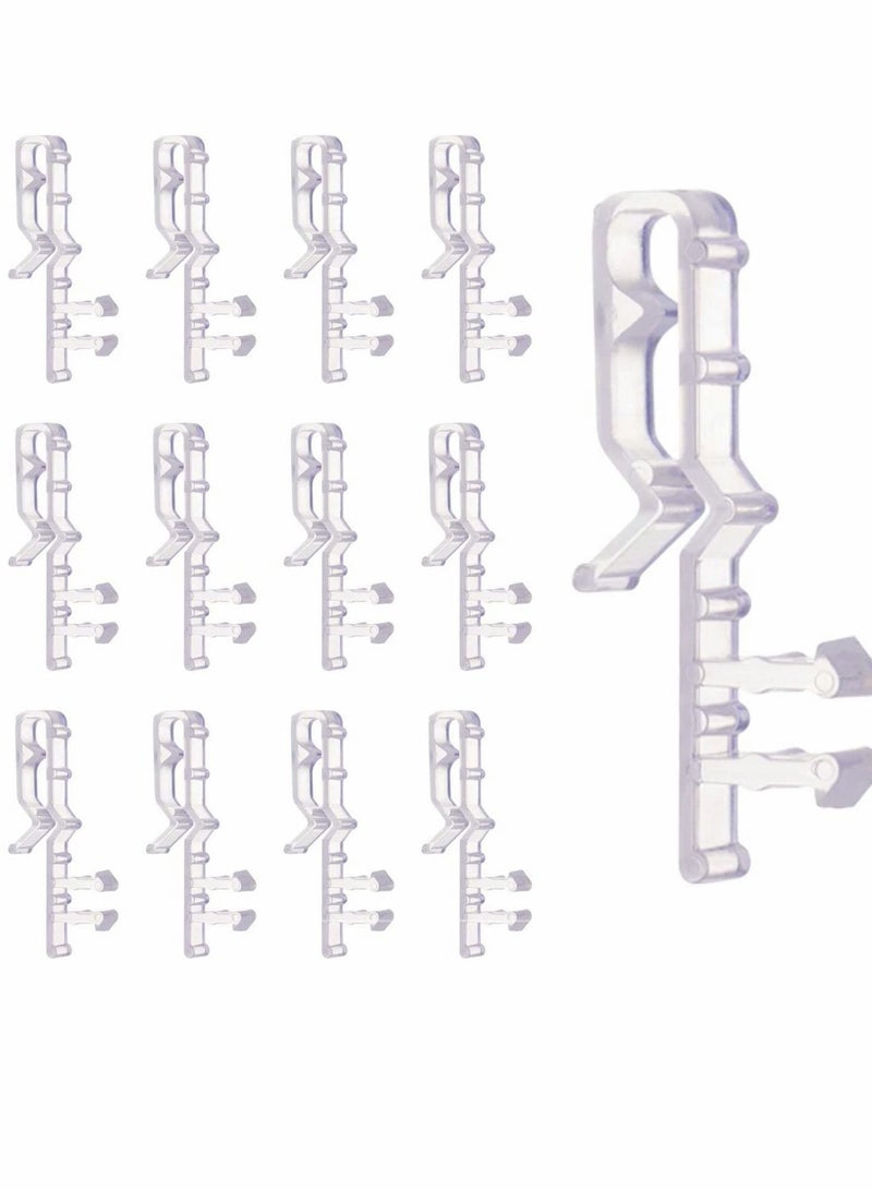 Captaintech 20 Pieces Valance Clips for Blinds 2.1 Inch Clear Hidden Plastic Retainer Blind - Image 1