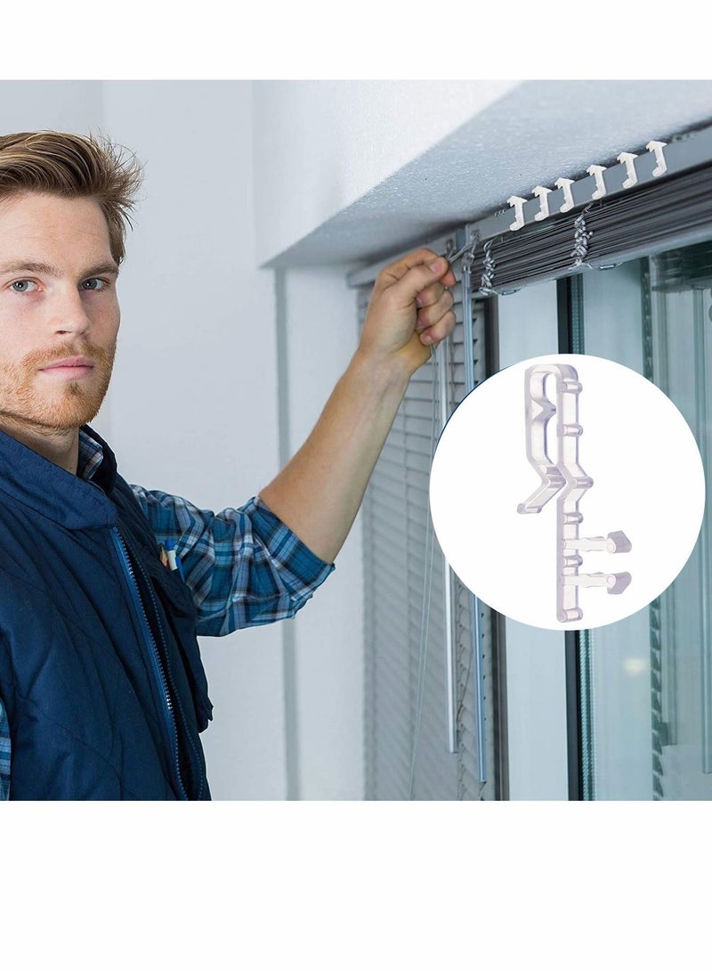 Captaintech 20 Pieces Valance Clips for Blinds 2.1 Inch Clear Hidden Plastic Retainer Blind - Image 2