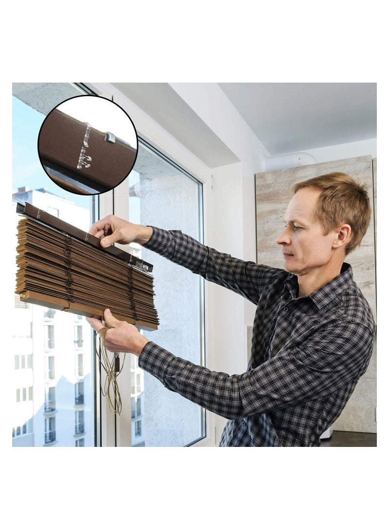 Captaintech 20 Pieces Valance Clips for Blinds 2.1 Inch Clear Hidden Plastic Retainer Blind - Image 3