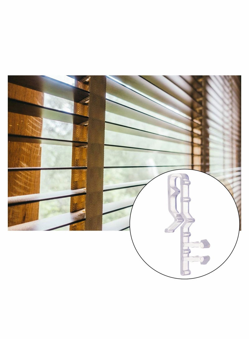 Captaintech 20 Pieces Valance Clips for Blinds 2.1 Inch Clear Hidden Plastic Retainer Blind - Image 4