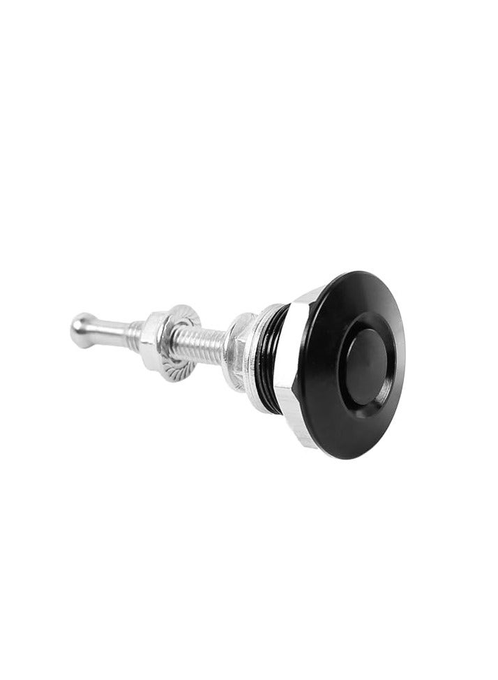LAMAY 4pcs Universal Aluminum Vehicle Hood Pins - License Plate Lock Clip, Push Button Bonnet, Quick Release Lock Latch Bumper, Diameter 1.25 inch (Black) (Color : Black) - Image 4