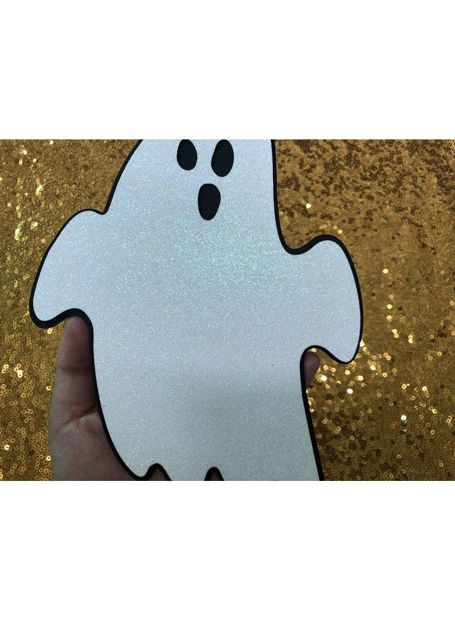 LeeSky Black Glittery Here For The Boos Banner,Halloween Party Decor Haunted House Decorations - Image 5