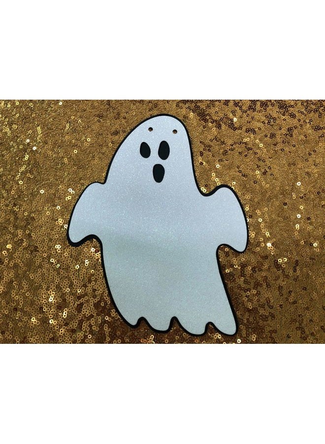 LeeSky Black Glittery Here For The Boos Banner,Halloween Party Decor Haunted House Decorations - Image 4