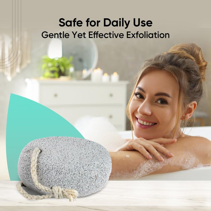 Vega Oval Shaped Pumice Stone, White - Image 2