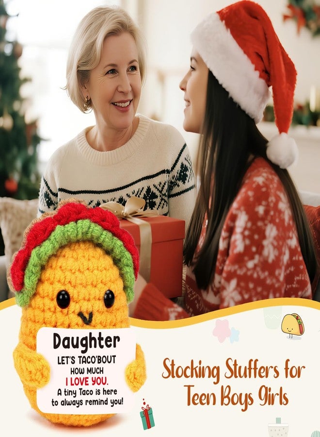 Jettryran Daughter Gifts from Mom Dad Mini Crochet Taco Daughter Birthday Gifts for Year Old Little Girl Kid from Mother Father, Daughter Christmas Easter Basket Stuffers Valentines Teen Girls Teenage Gift - Image 5