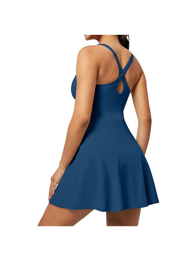 High-end Sports Dress with Chest Pad Outdoor Casual Fitness Running Quick-drying Golf Tennis Dress  - Image 1
