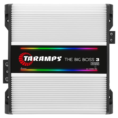 Taramp's تارامبس ذا بيغ بوس 3 مضخم صوت الباس 0.5 إلى 2 أوم 3000 واط RMS 108 تأثيرات RGB، متعدد المقاومة، قناة واحدة من الفئة D، مونوبلوك، سمارت 3k، صوت السيارة - Image 1