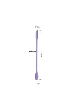 Mini Silicone Double-headed Sharp Scraper Spoon Cosmetic Skin Care Products Extraction Tool Set Including Avocado Jam Scraper-Specifications:Light Purple# Medium