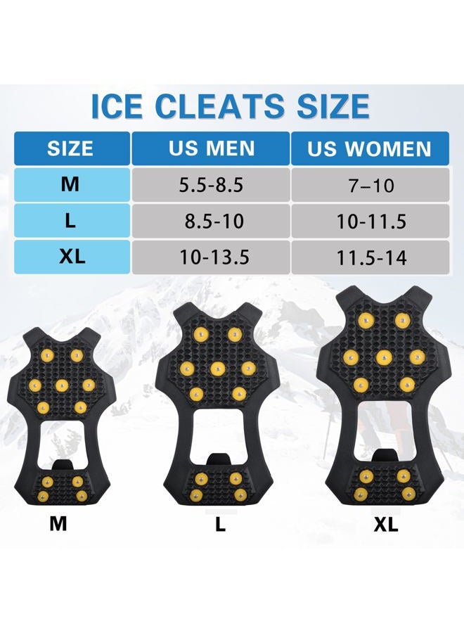 FUSIGO Ice Cleats Walk Traction Crampons, 11 Studs Non-Slip Snow Traction Cleats for Shoes and Boots Walking Hiking Running Men Women - Image 5