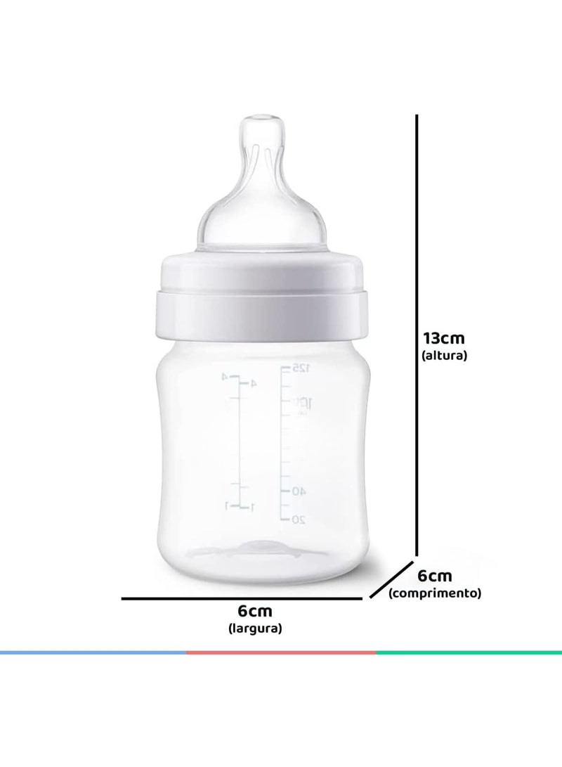 فيليبس طقم زجاجات رضاعة للأطفال مضادة للمغص 125 و260 مل، تصميم كلاسيكي مع نظام تهوية لتغذية مريحة وتقليل الغازات - Image 5