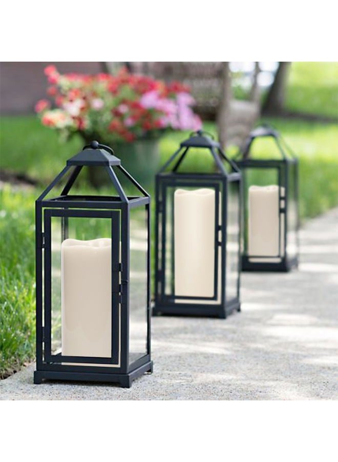 DRomance 10" Large Solar Flameless Candles Outdoor Waterproof Dusk to Dawn Solar Rechargeable Battery LED Flickering Pillar Candles for Patio Porch Garden Lantern Decor(2 Pack White) - Image 2