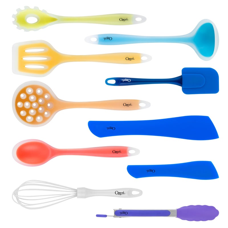 Ozeri 11-Piece All-in-One Silicone Utensil Set, Multicolor - Image 2